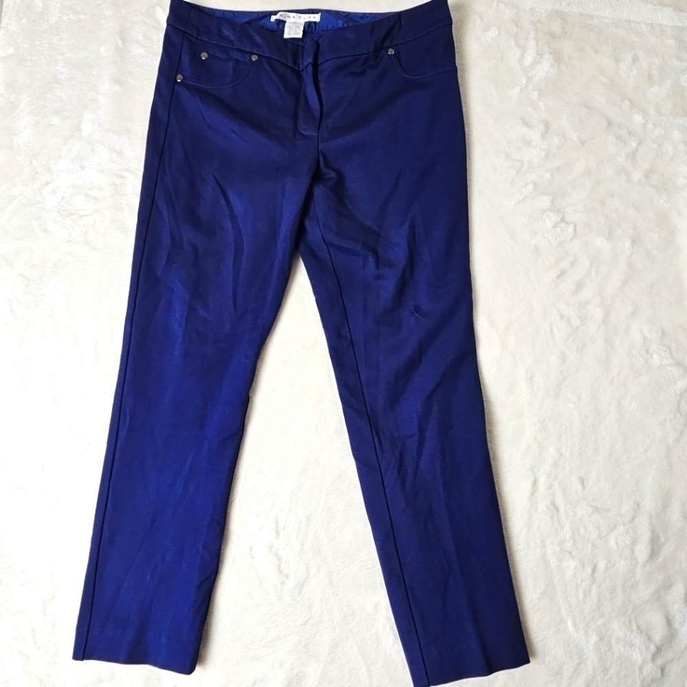 Trina Turk Pants guessing 4 Women’s Straight Leg Navy Dress Slacks Trousers